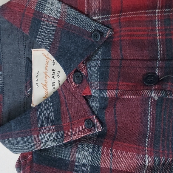 Men's weatherproof flannel shirt color cranberry(9) - Picture 5 of 13
